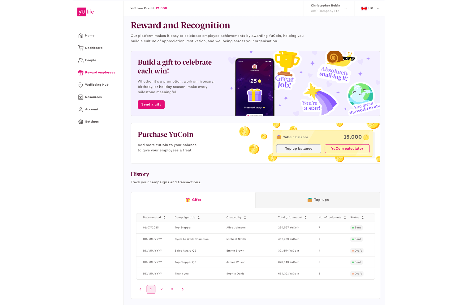YuLife screenshot - 10 najlepszych korporacyjnych programów do dbania o dobrostan pracowników w 2026 roku