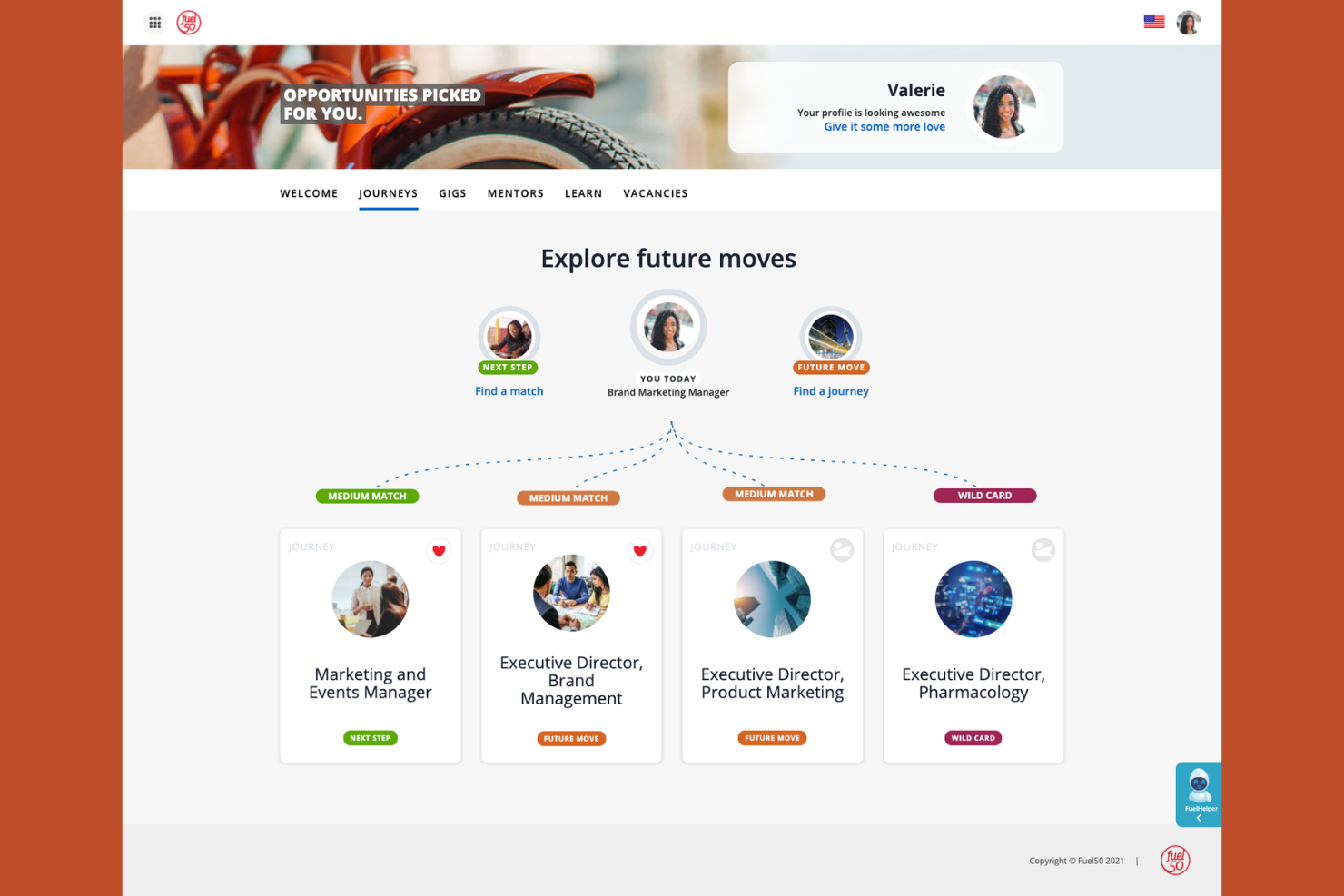 Fuel50 screenshot - 10 najlepszych programów rynku talentów opartych na sztucznej inteligencji w 2026 roku