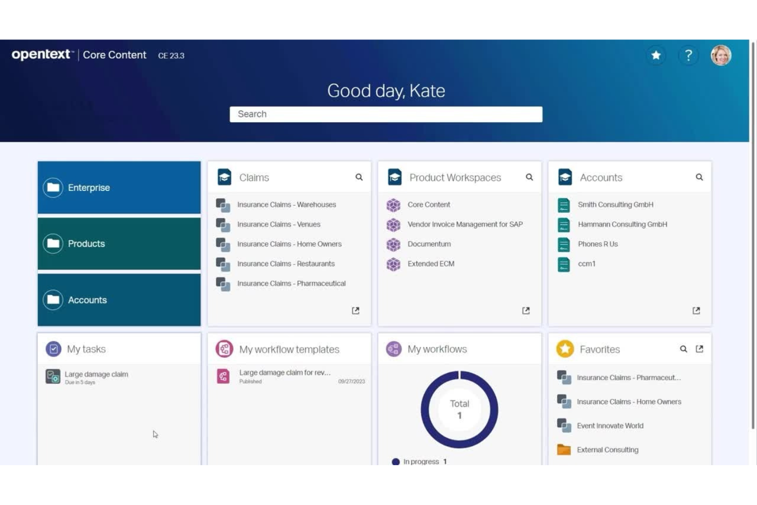 OpenText screenshot - 10 najlepszych programów do komunikacji w przedsiębiorstwie na 2026 rok