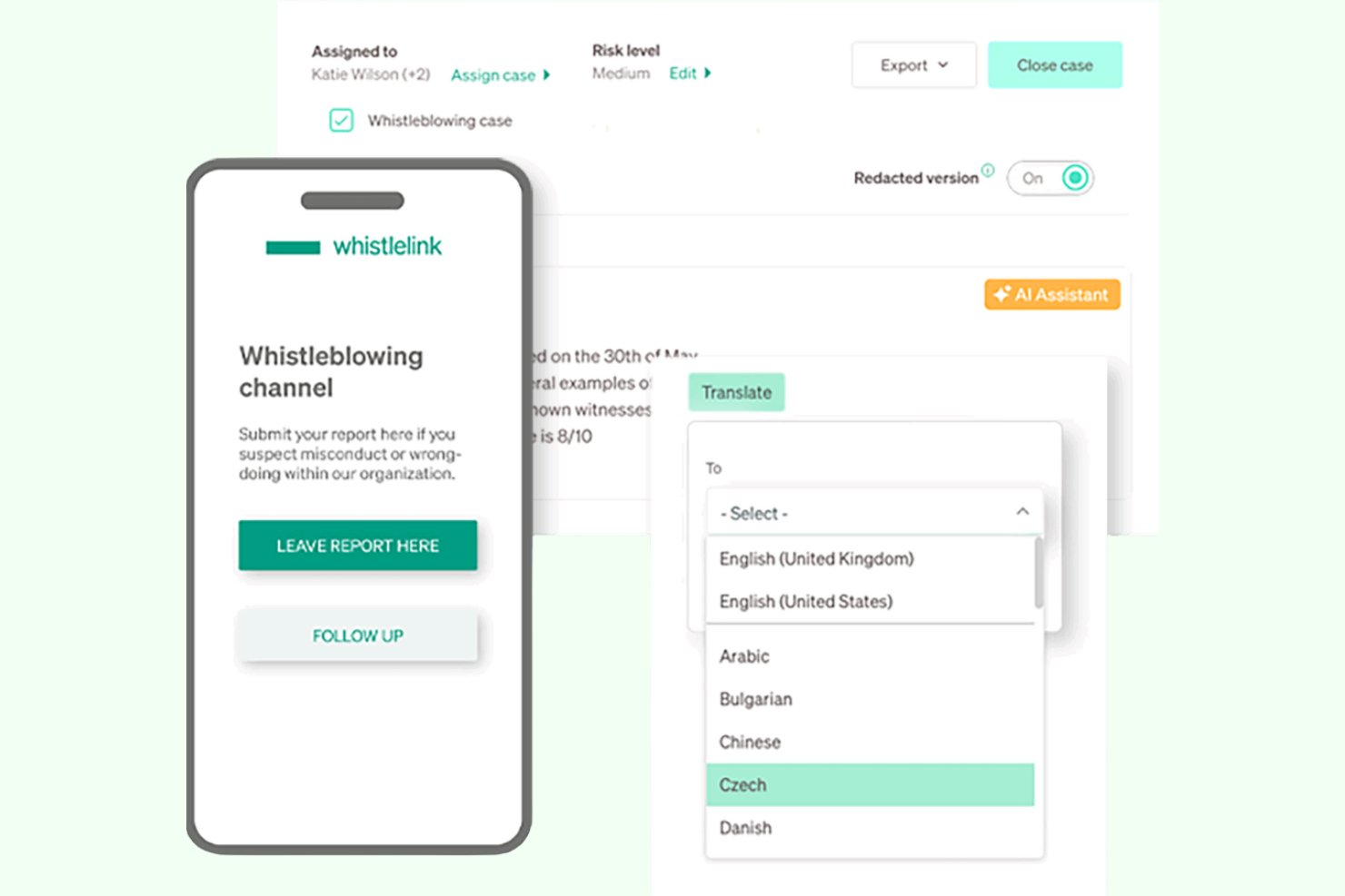 Whistlelink screenshot - 10 najlepszych rozwiązań programowych do zgłaszania nieprawidłowości na 2026 rok