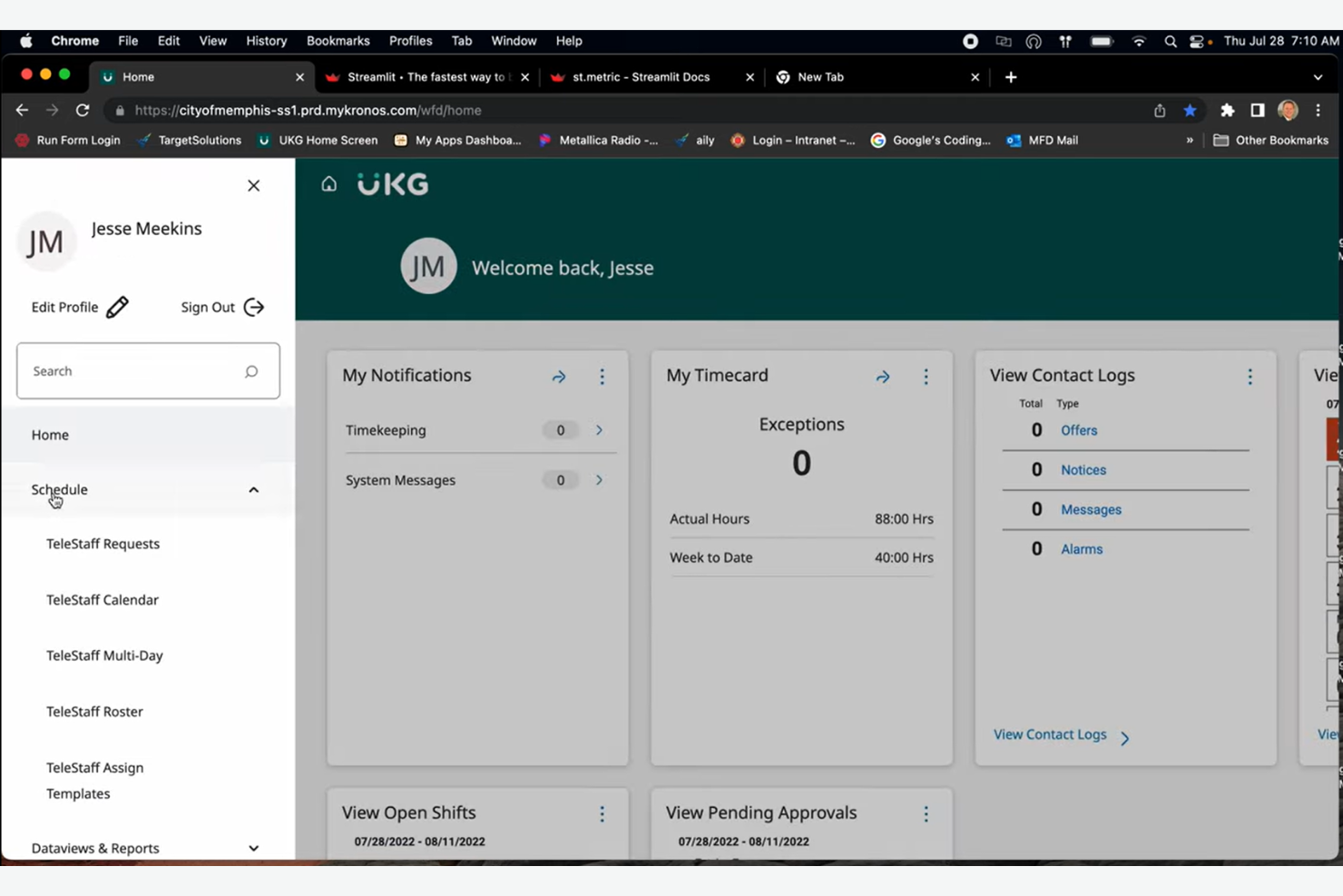UKG TeleStaff Cloud screenshot - 10 najlepszych programów do planowania grafików EMS w 2026 roku