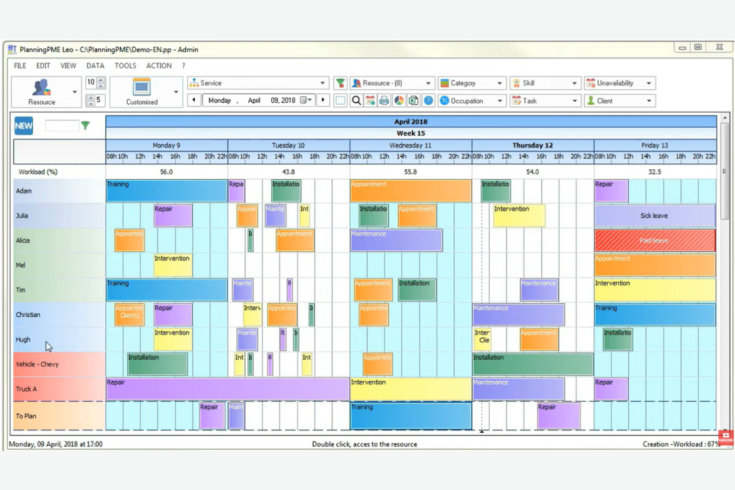 PlanningPME screenshot - 10 najlepszych programów do planowania szkoleń na 2026 rok