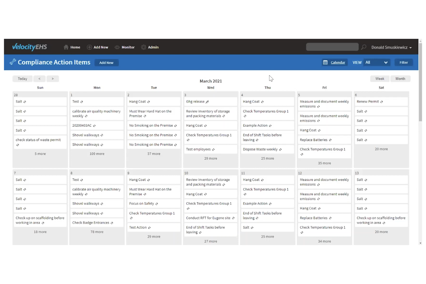 VelocityEHS screenshot - 10 najlepszych programów do zarządzania zdrowiem i bezpieczeństwem na 2026 rok