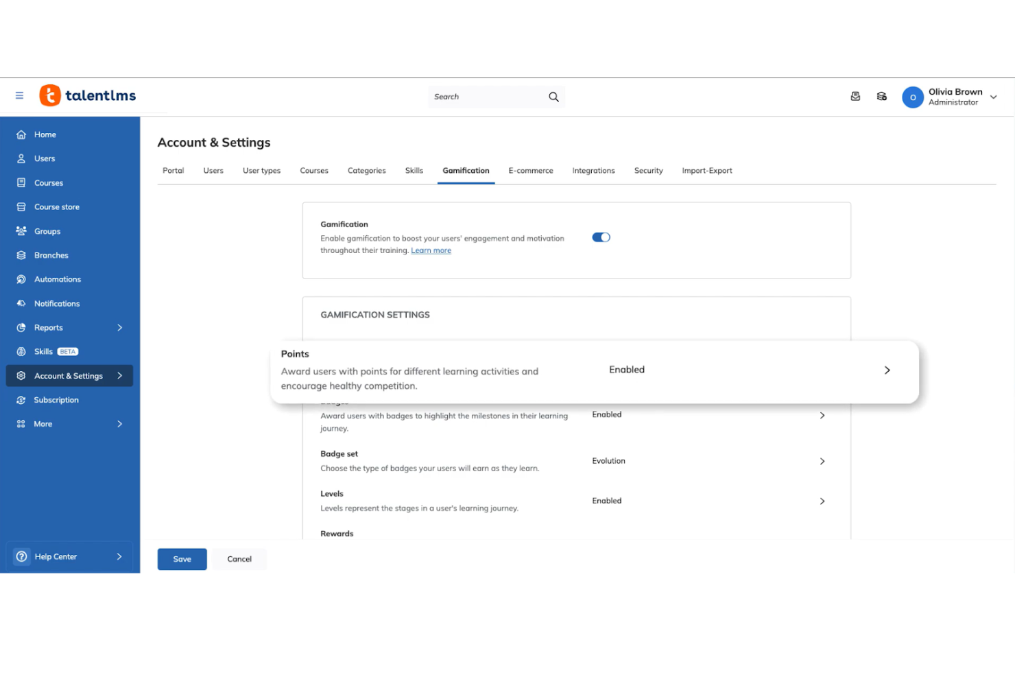 TalentLMS screenshot - 10 najlepszych systemów LMS dla produkcji — recenzja w 2026 roku