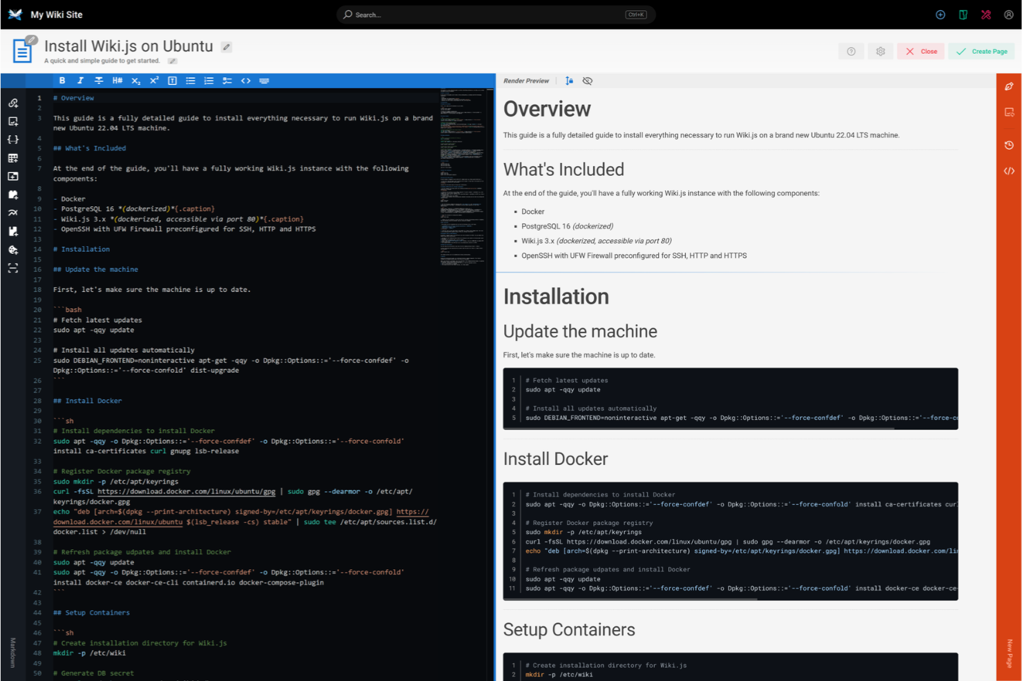 Wiki.js screenshot - 10 najlepszych programów wiki ocenionych w 2026 roku