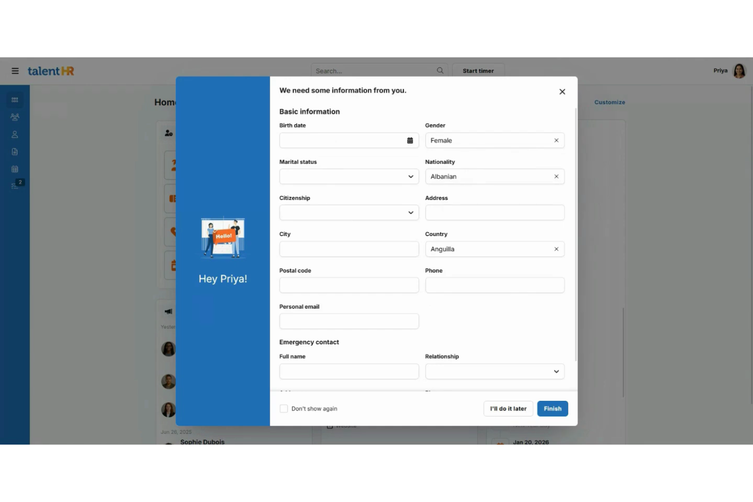 TalentHR screenshot - 10 najlepszych programów HR dla organizacji non-profit — recenzja na 2026 rok