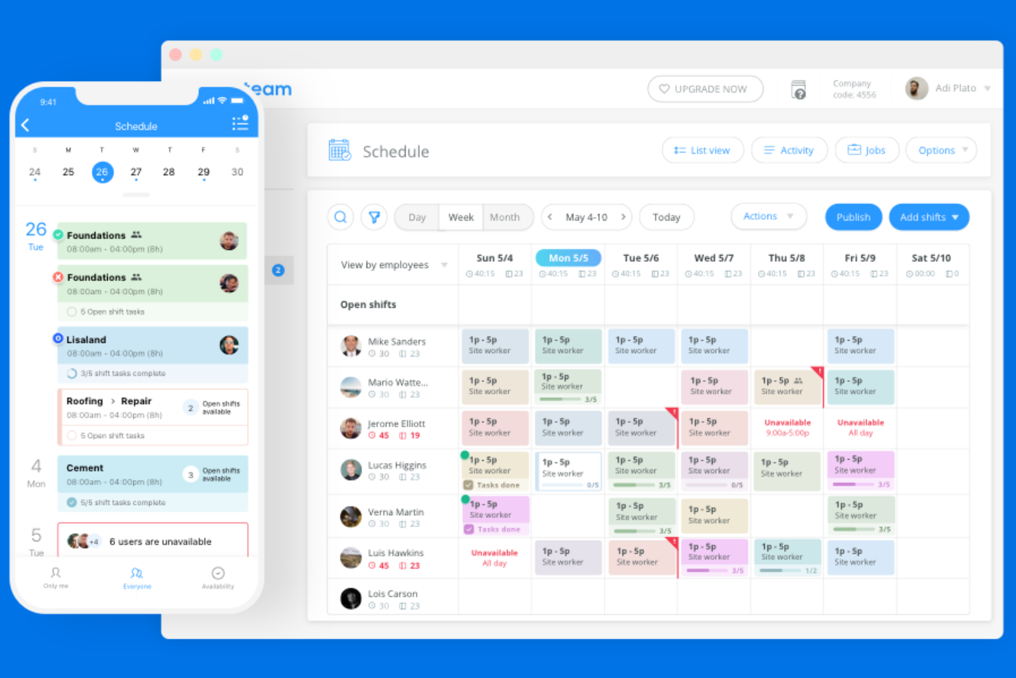 Connecteam screenshot - 10 najlepszych programów do samodzielnego planowania grafików przez pracowników — recenzja na 2026 rok