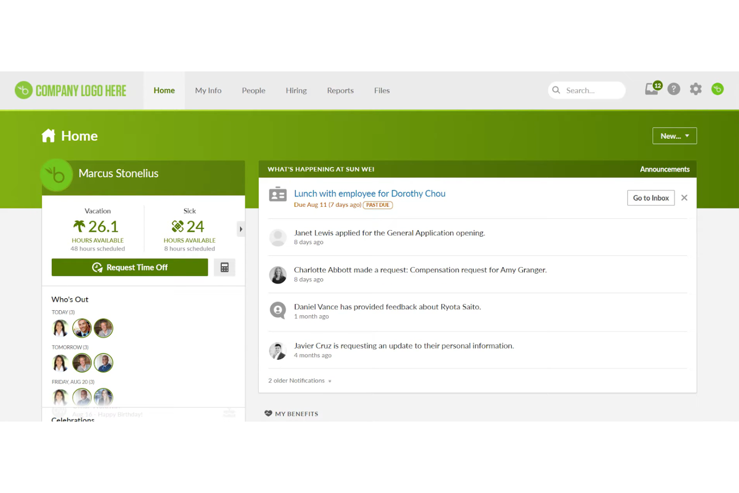 BambooHR screenshot - 10 najlepszych programów do zarządzania pracownikami dla małych firm — przegląd na 2026 rok
