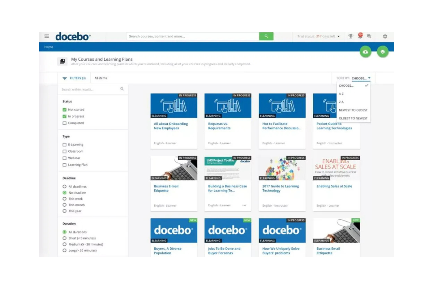 Docebo screenshot - 10 najlepszych systemów zarządzania nauką SaaS zrecenzowanych w 2026 roku