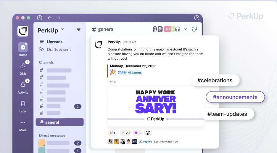 PerkUp screenshot - 10 konkurentów Awardco do doceniania pracowników w 2026 roku