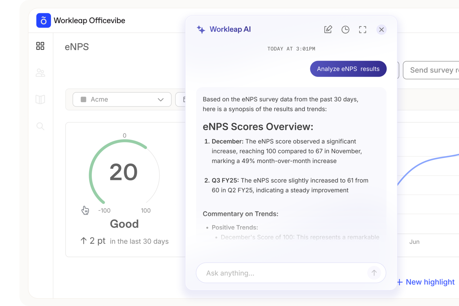 Workleap screenshot - 10 najlepszych programów AI do zbierania opinii pracowników — przegląd 2026