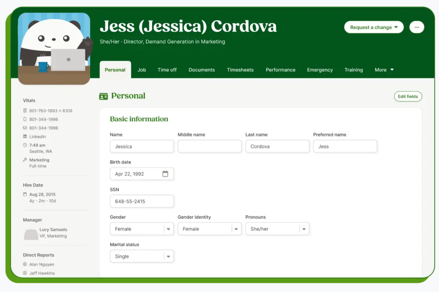BambooHR screenshot - 10 najlepszych programów do zarządzania dokumentacją pracowników — recenzja na 2026 rok