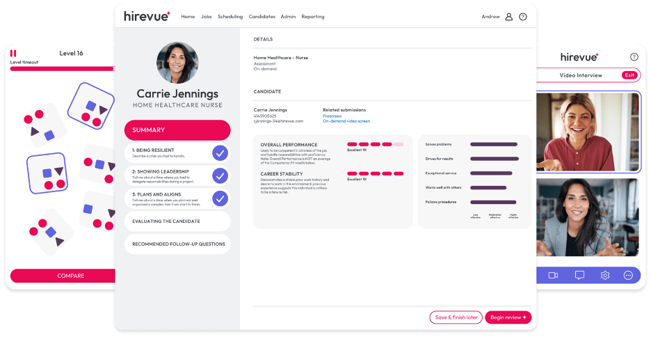 HireVue screenshot - 10 najlepszych narzędzi AI ocenionych w 2026 roku