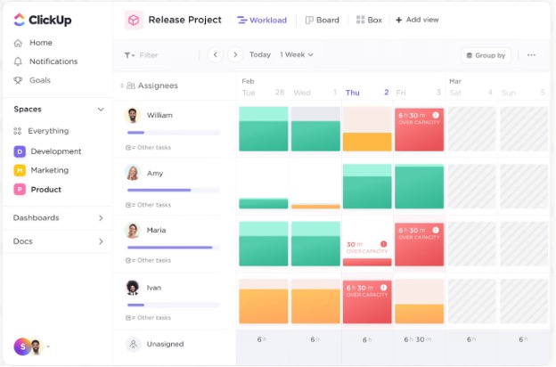 ClickUp screenshot - 10 najlepszych programów AI do zarządzania wiedzą — recenzja na rok 2026
