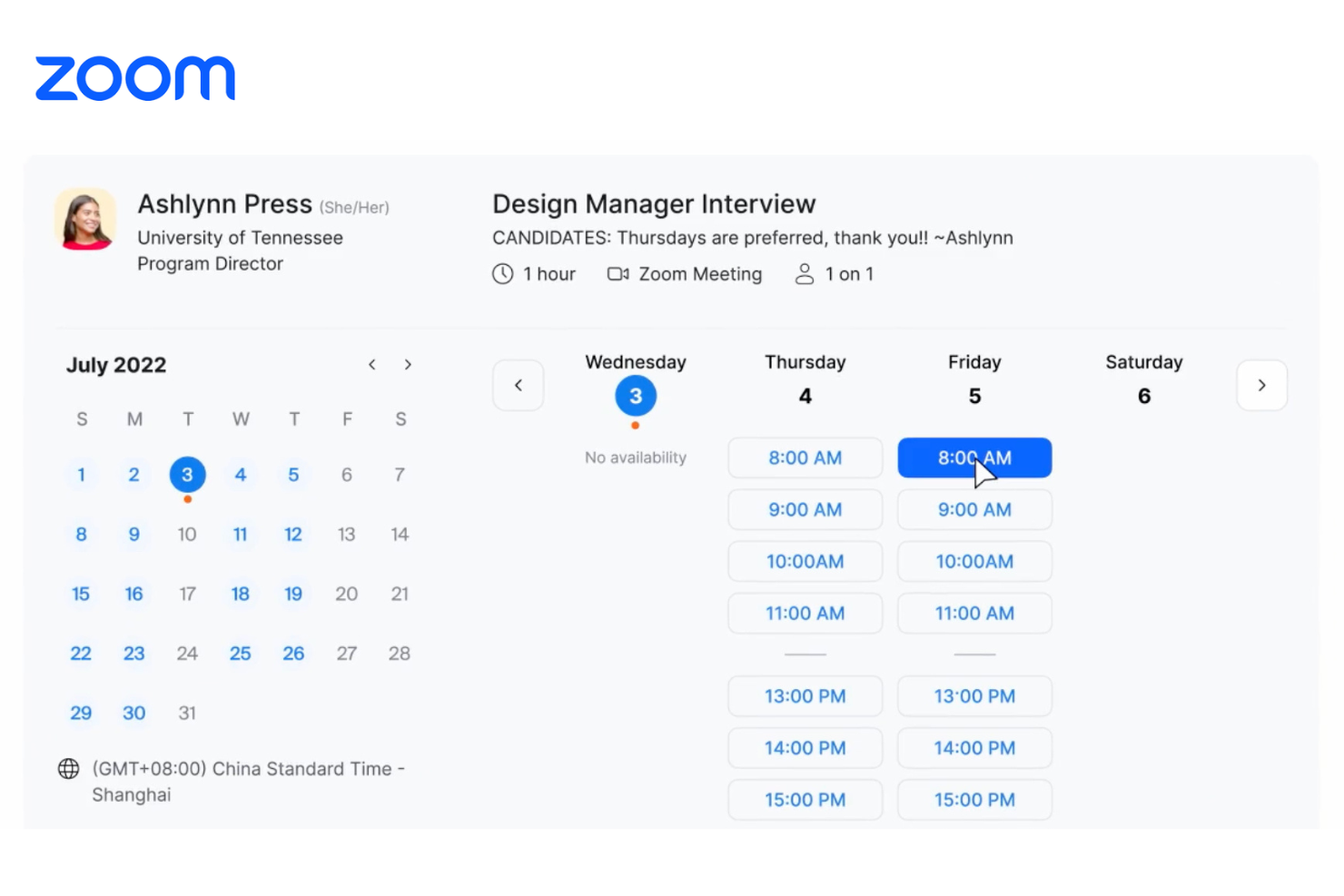 Zoom Scheduler screenshot - 10 najlepszych programów do planowania spotkań na 2026 rok