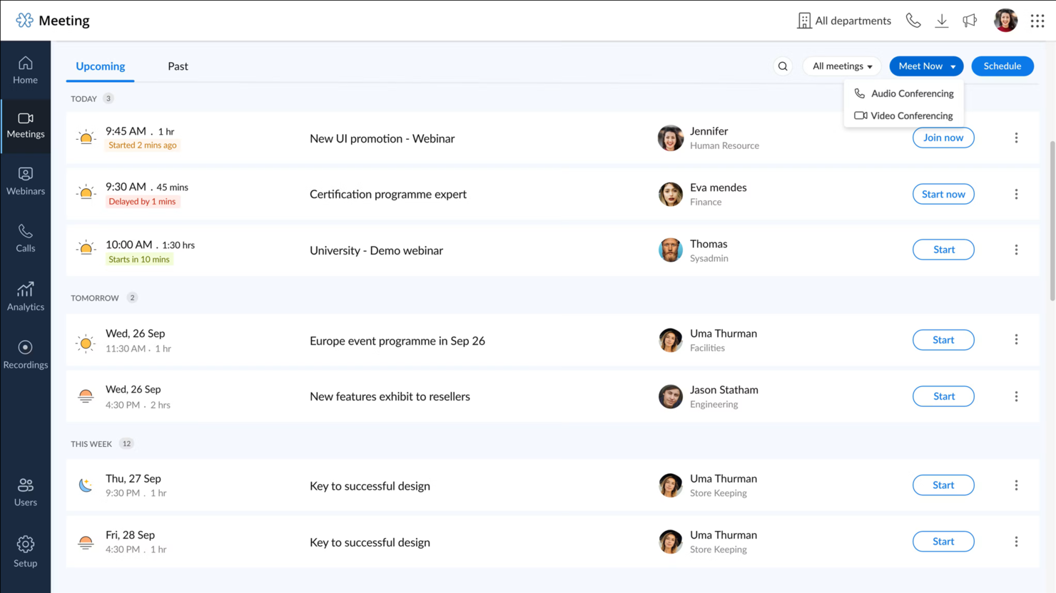 Zoho Meeting screenshot - 10 najlepszych programów do planowania spotkań na 2026 rok