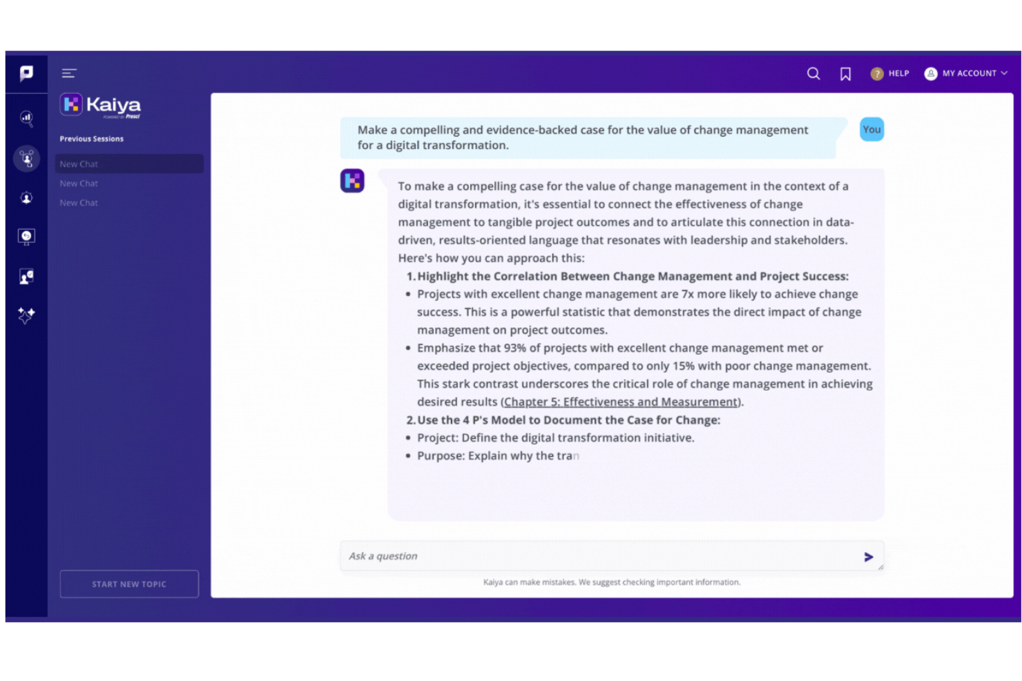 Kaiya.ai screenshot - 10 najlepszych narzędzi AI do zarządzania zmianą — przegląd na 2026 rok