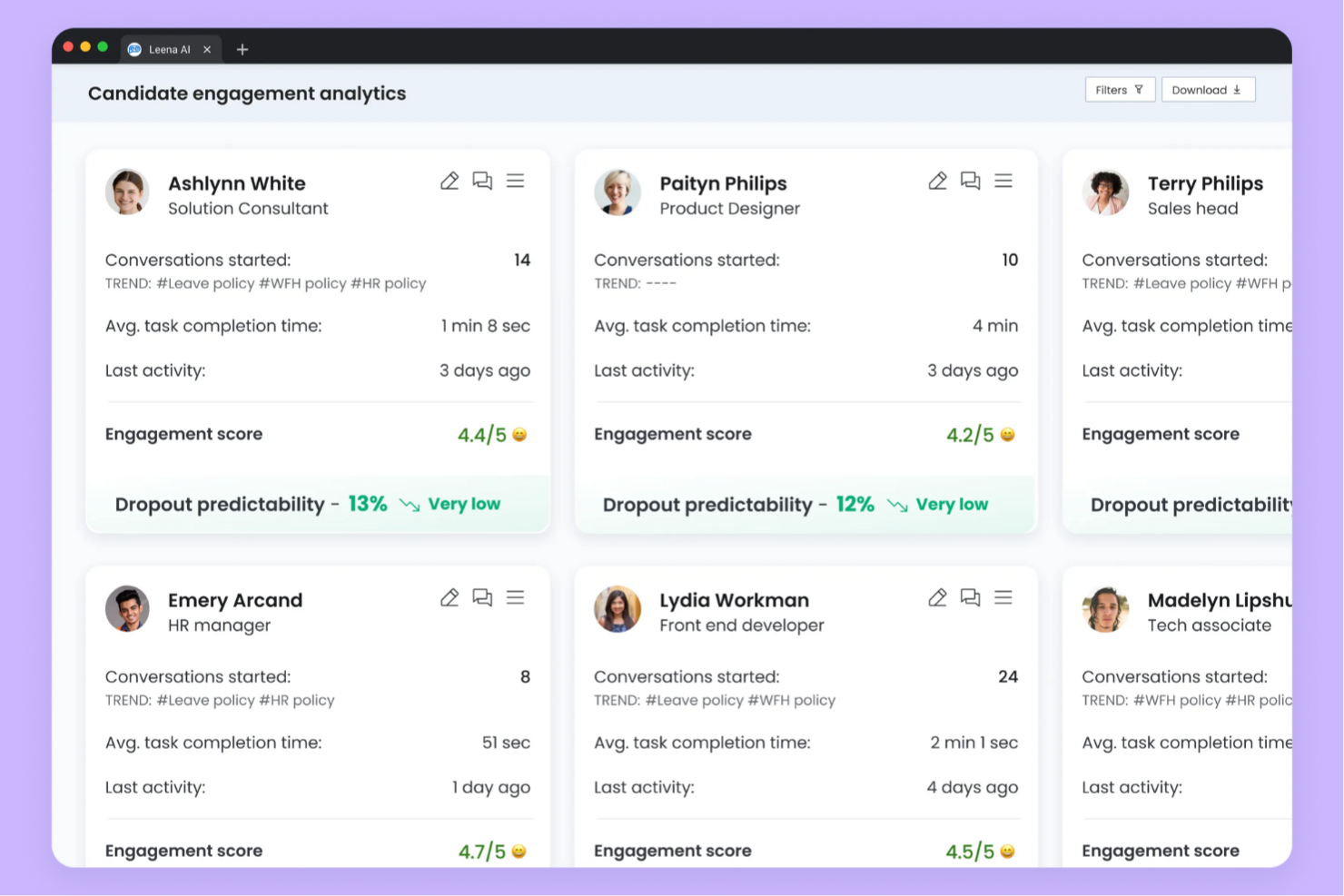 Leena AI screenshot - 10 najlepszych narzędzi do operacji AI — recenzja w 2026 roku