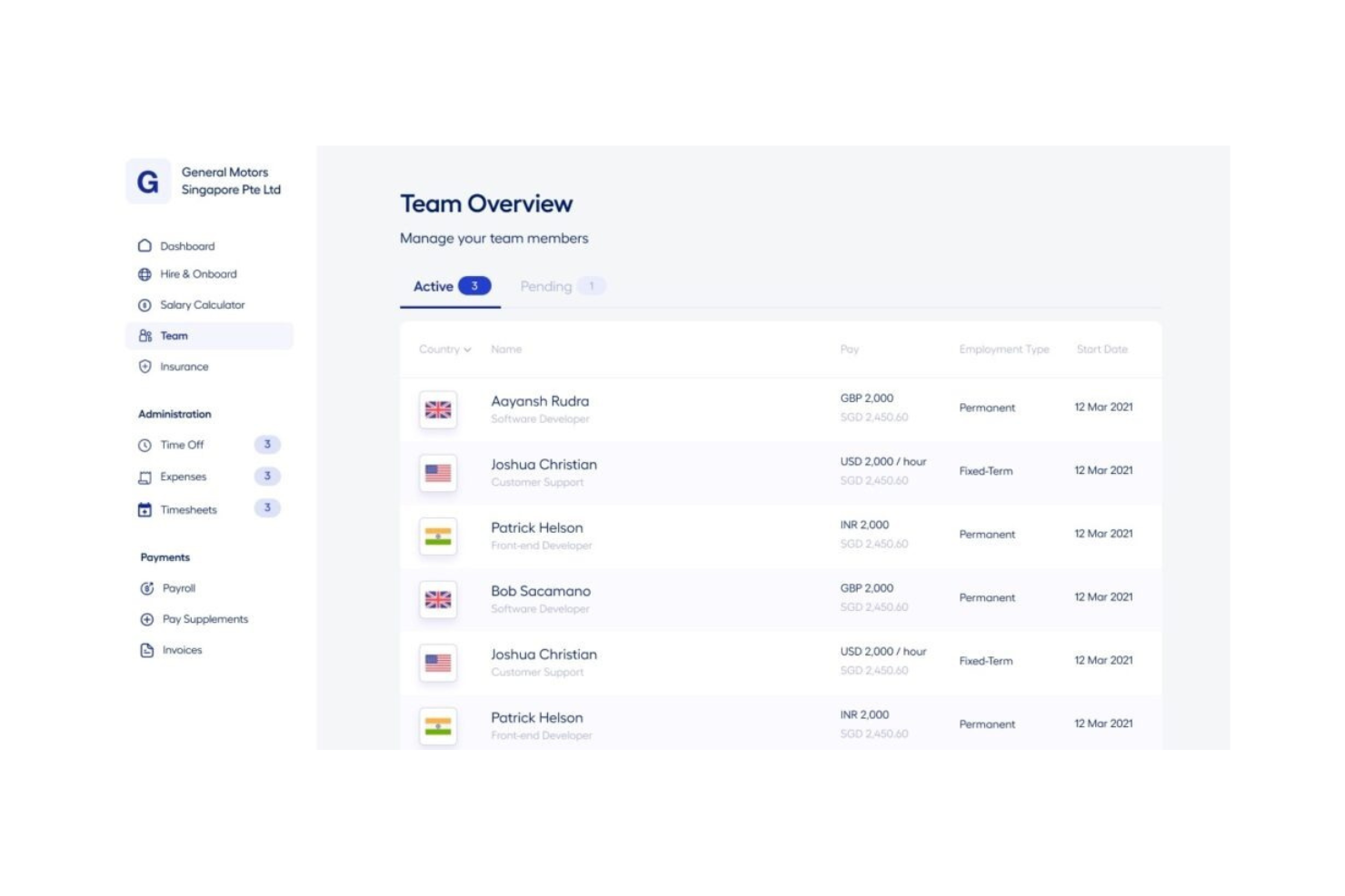 Multiplier screenshot - 10 alternatyw dla Native Teams w zakresie globalnego naliczania wynagrodzeń w 2026 roku