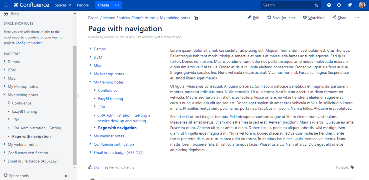 Confluence screenshot - 10 najlepszych programów baz wiedzy — przegląd na 2026 rok