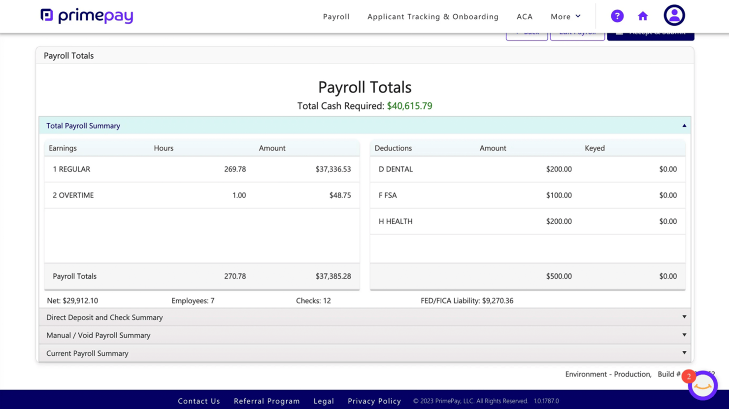 PrimePay screenshot - 10 najlepszych konkurentów Paychex w zakresie płac i HR w 2026 roku