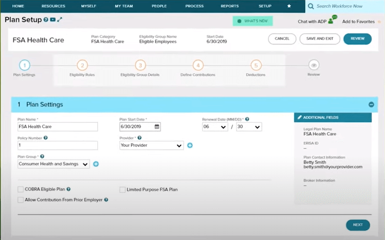 ADP Vantage HCM screenshot - 10 najlepszych programów do zarządzania świadczeniami w 2026 roku