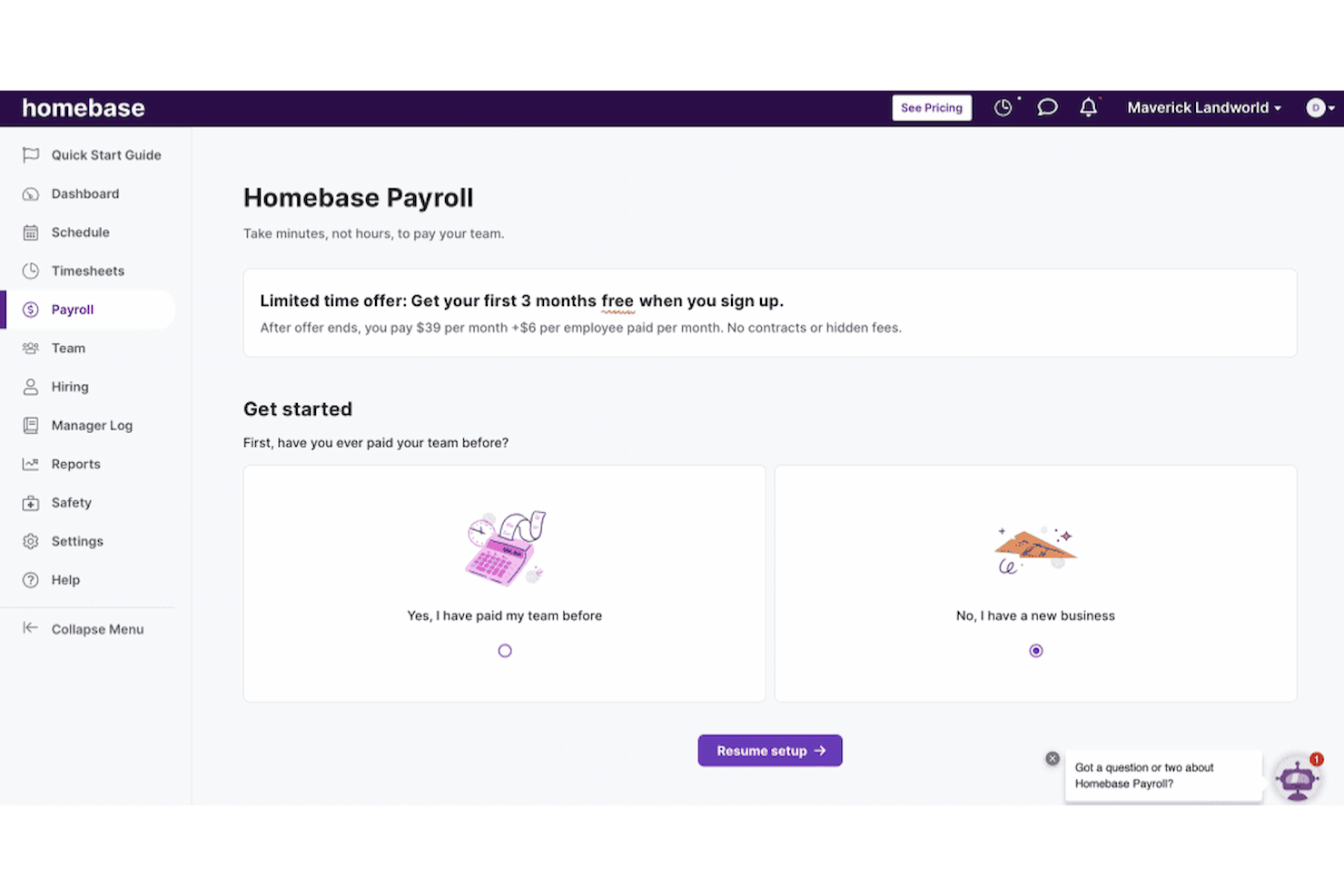 Homebase screenshot - Przygotuj się na rozwój: tajniki rynku oprogramowania płacowego