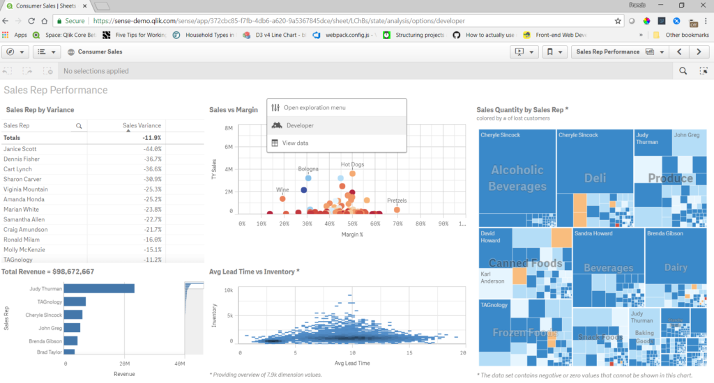 Qlik Sense screenshot - 32 Best Big Data Analytics Tools For Reporting In 2024