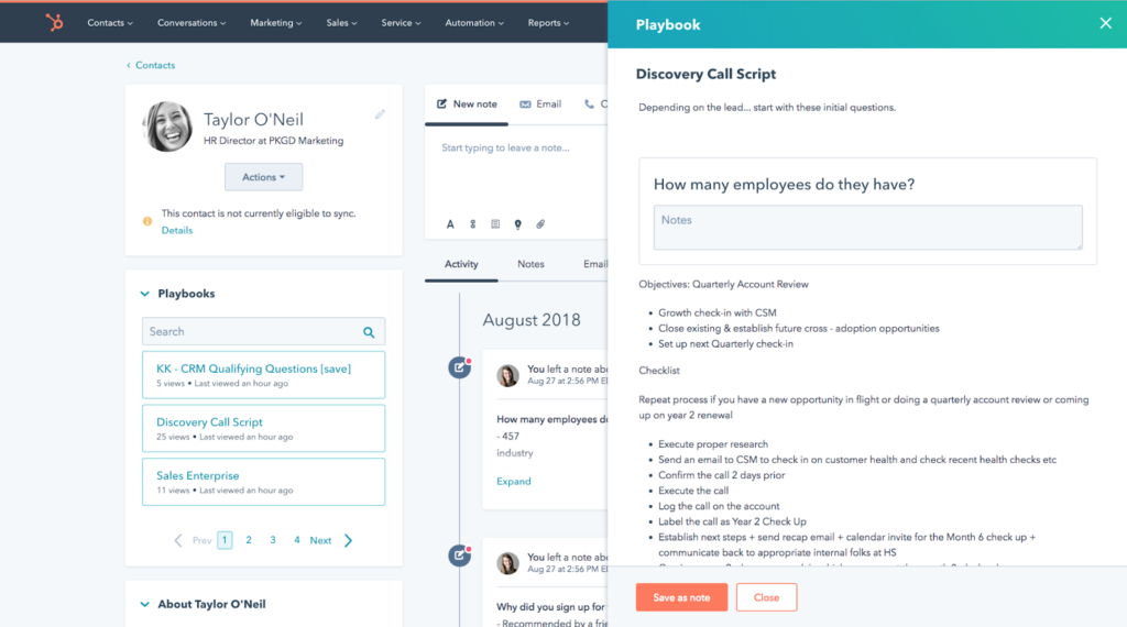 HubSpot screenshot - 22 Best CRM for Small Businesses in 2024