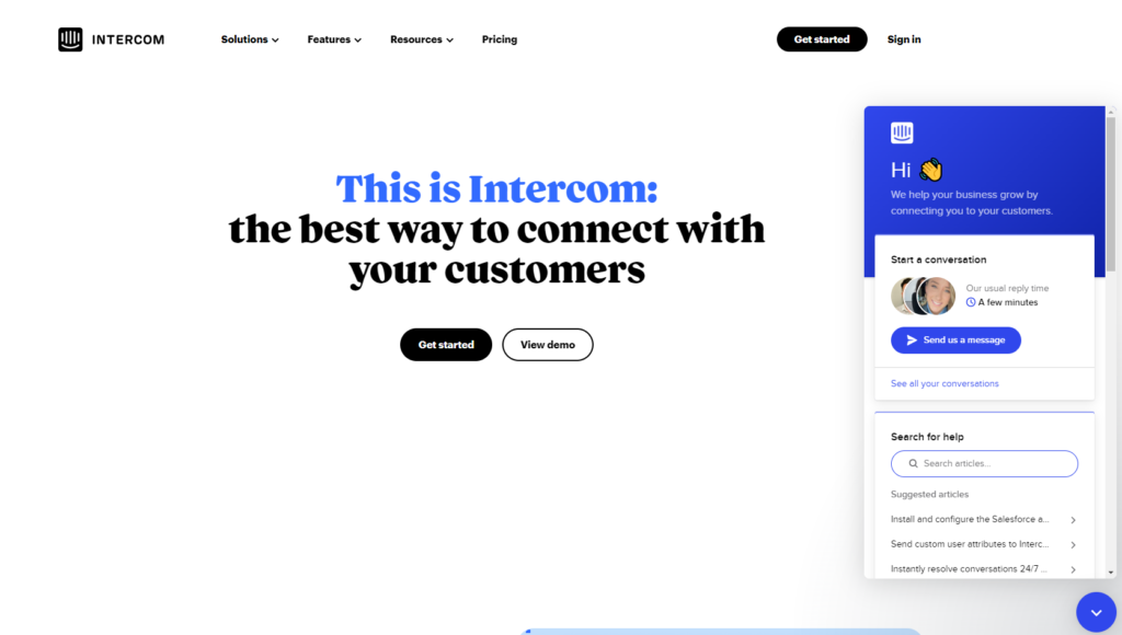 Intercom screenshot - 20 Best Live Chat Software of 2024 to Connect with Customers