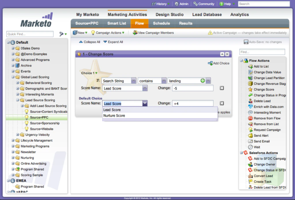 Marketo screenshot - 20 Best Marketing Analytics Software Reviewed for 2024