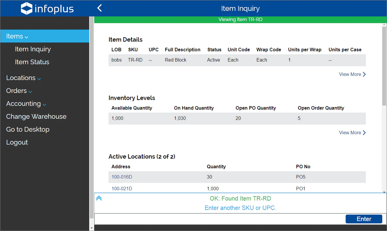 Infoplus screenshot - 25 Best Warehouse Management Software Reviewed for 2024