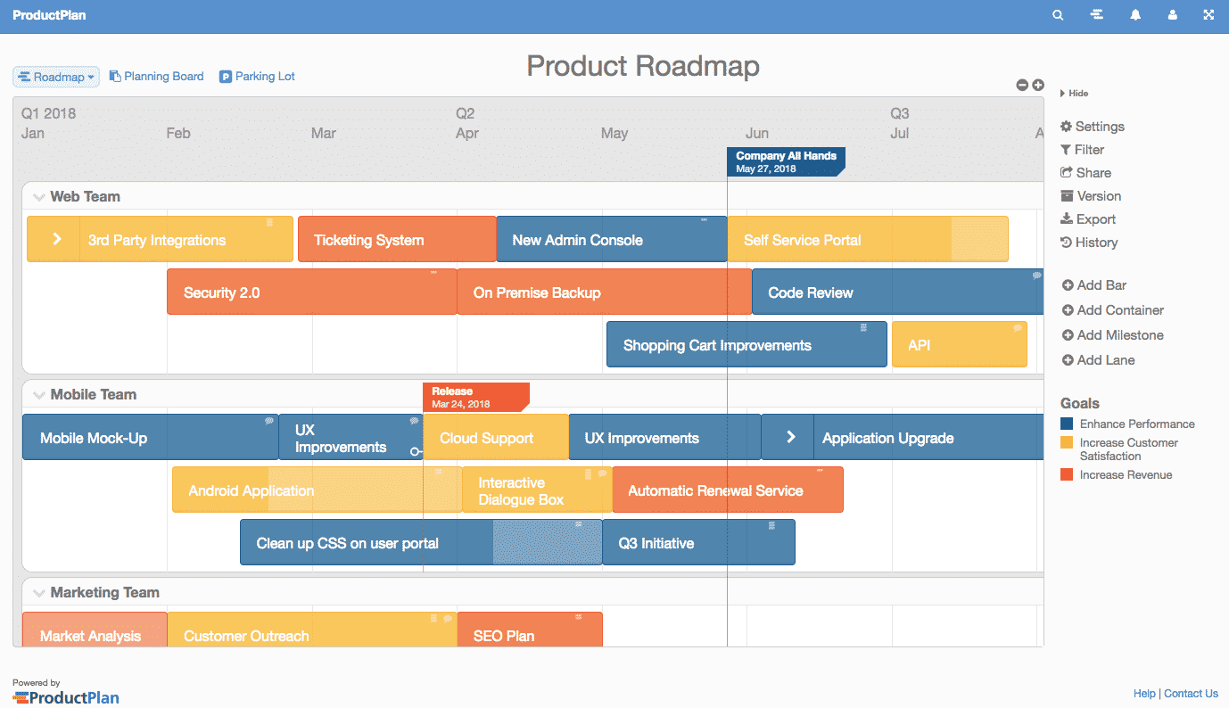 ProductPlan screenshot - The 23 Best Product Portfolio Management Tools In 2024