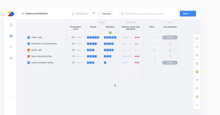 Productboard screenshot - 30 Best Product Management Roadmap Tools In 2024