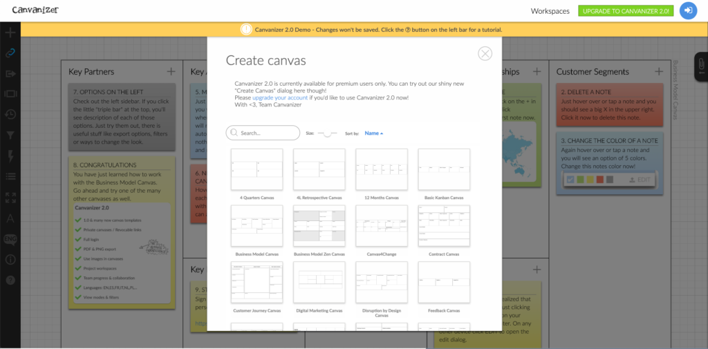 Canvanizer screenshot - 30 Best Customer Journey Mapping Tools of 2024: Reviewed & Compared