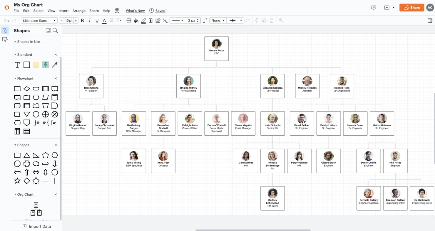 Lucidchart screenshot - 30 Best Customer Journey Mapping Tools of 2024: Reviewed & Compared
