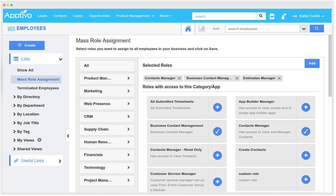 Apptivo screenshot - 10 Best Free HR Software for SMBs on a Budget in 2024