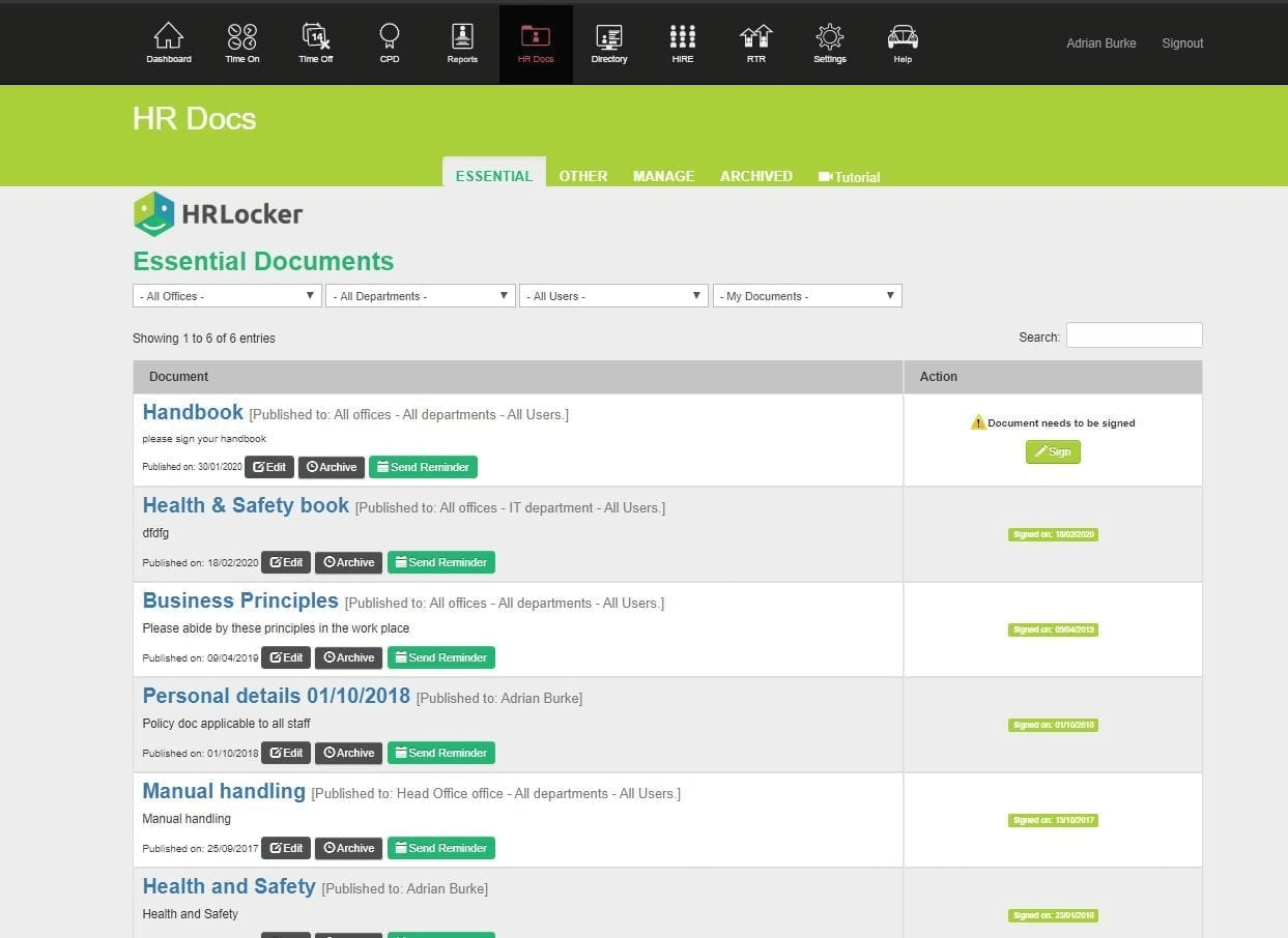 HRLocker screenshot - 10 Best Free HR Software for SMBs on a Budget in 2024