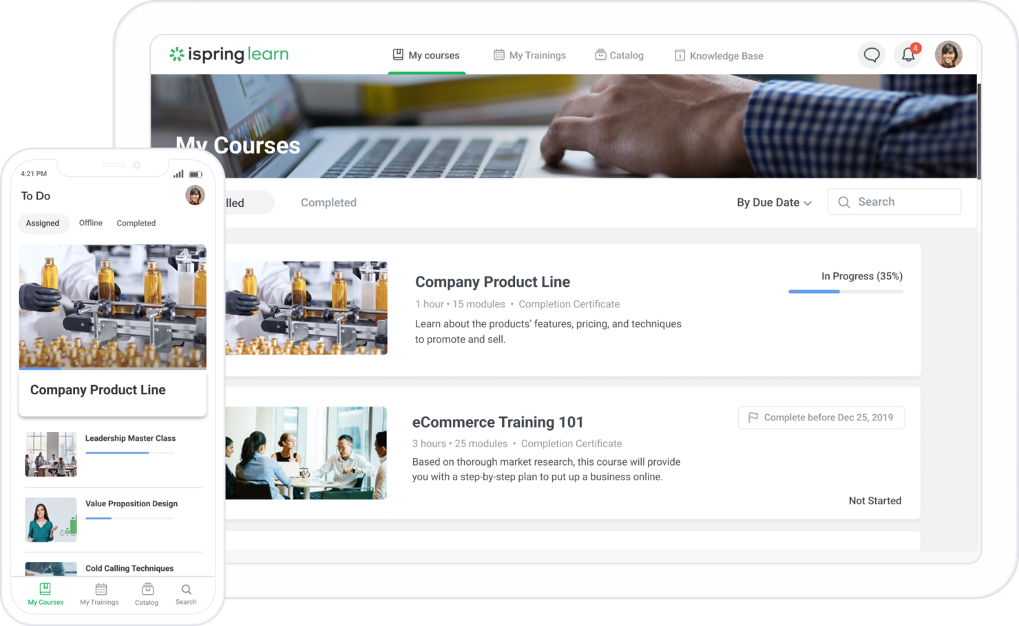 iSpring Learn screenshot - 10 Best Learning Management Systems (LMS) for Small Businesses in 2024