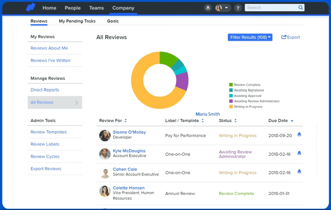 Namely screenshot - 20 Best HR Management Software for 2024: Reviewed & Compared