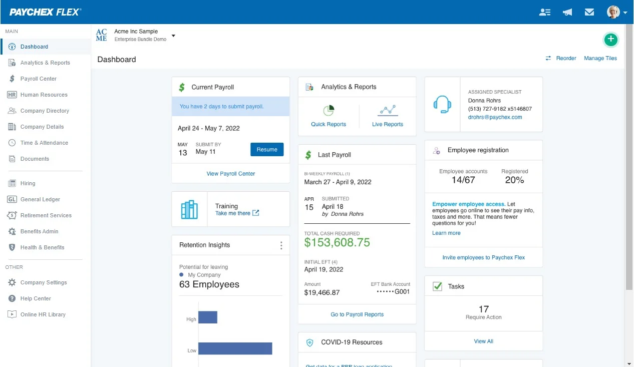 Paychex Flex screenshot - 10 Best Payroll Services for Small Businesses Reviewed for 2024