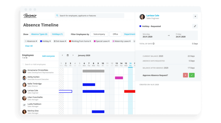 Personio screenshot - 20 Best HR Management Software for 2024: Reviewed & Compared