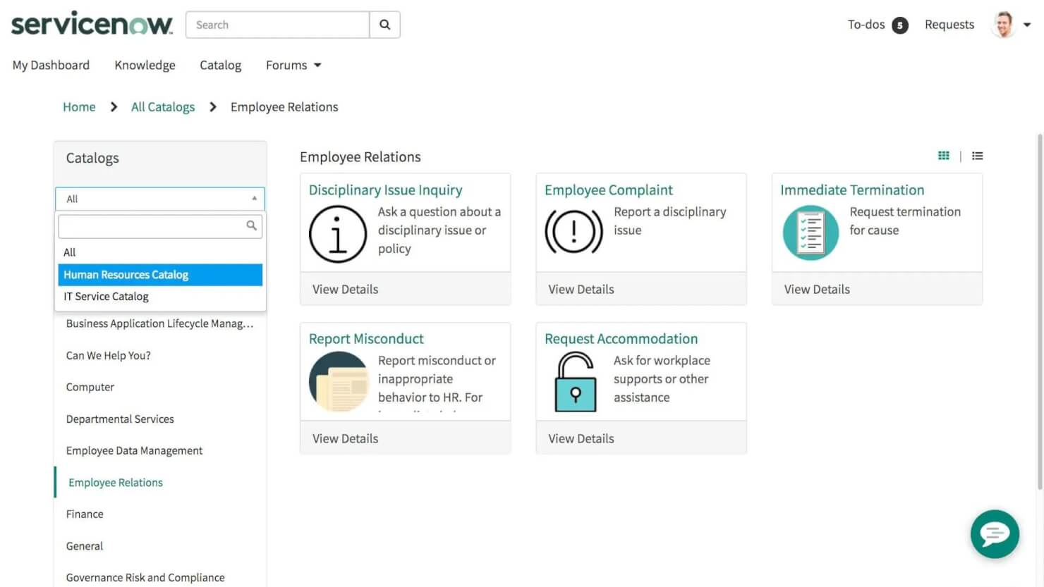 ServiceNow screenshot - 15 Best HR Case Management Software: Reviewed in 2024