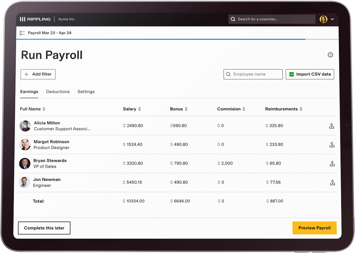 Rippling screenshot - 33 Best Payroll Software for Small Businesses in 2025