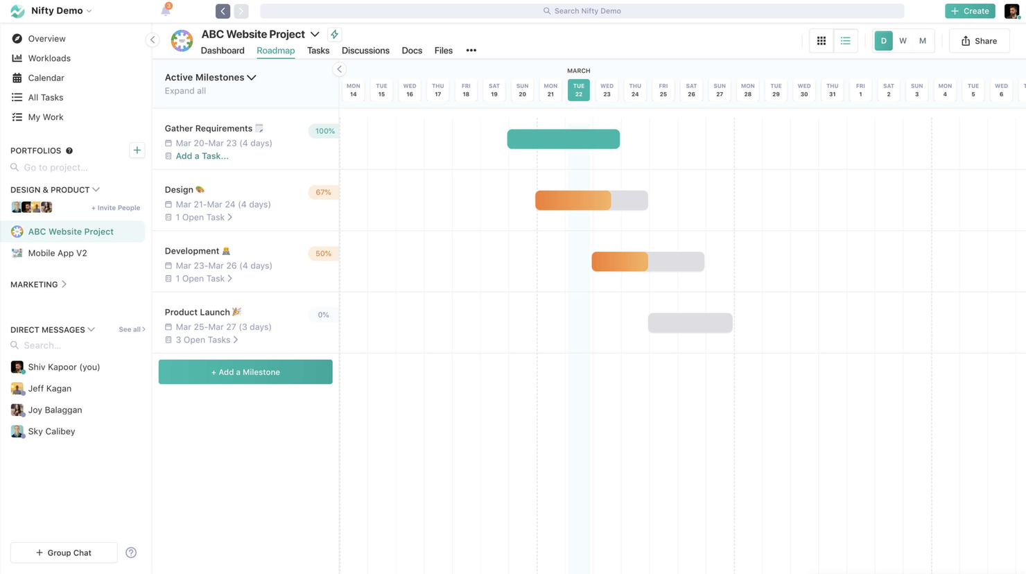 Nifty screenshot - 15 Best Project Management Software Picked For 2024