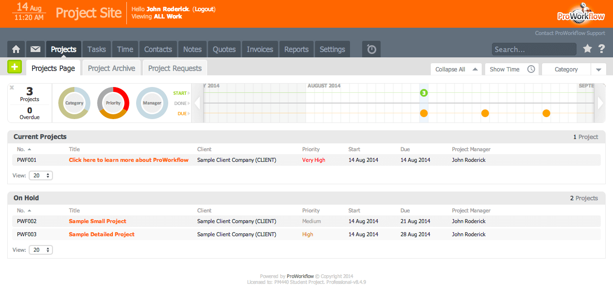 ProWorkflow screenshot - 25 Best BPMS (Business Process Management Systems) Reviewed For 2024