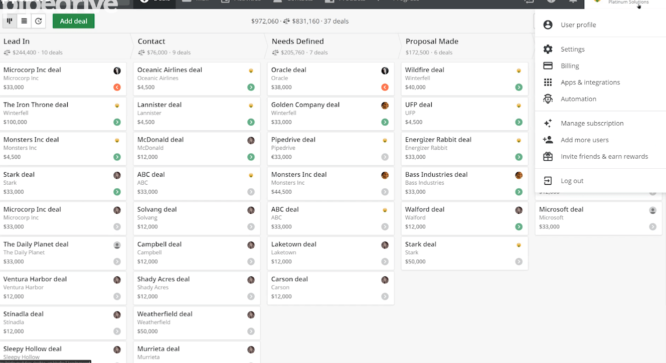 Pipedrive CRM screenshot - 20 Best CRM Comparison For Small Businesses In 2024