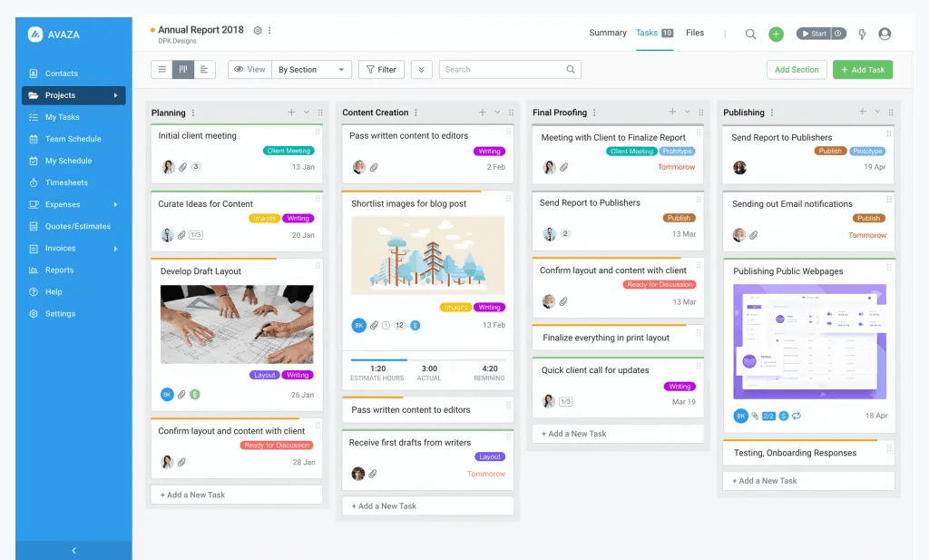 Avaza screenshot - 10 Best Project Management Software With Invoicing For 2024