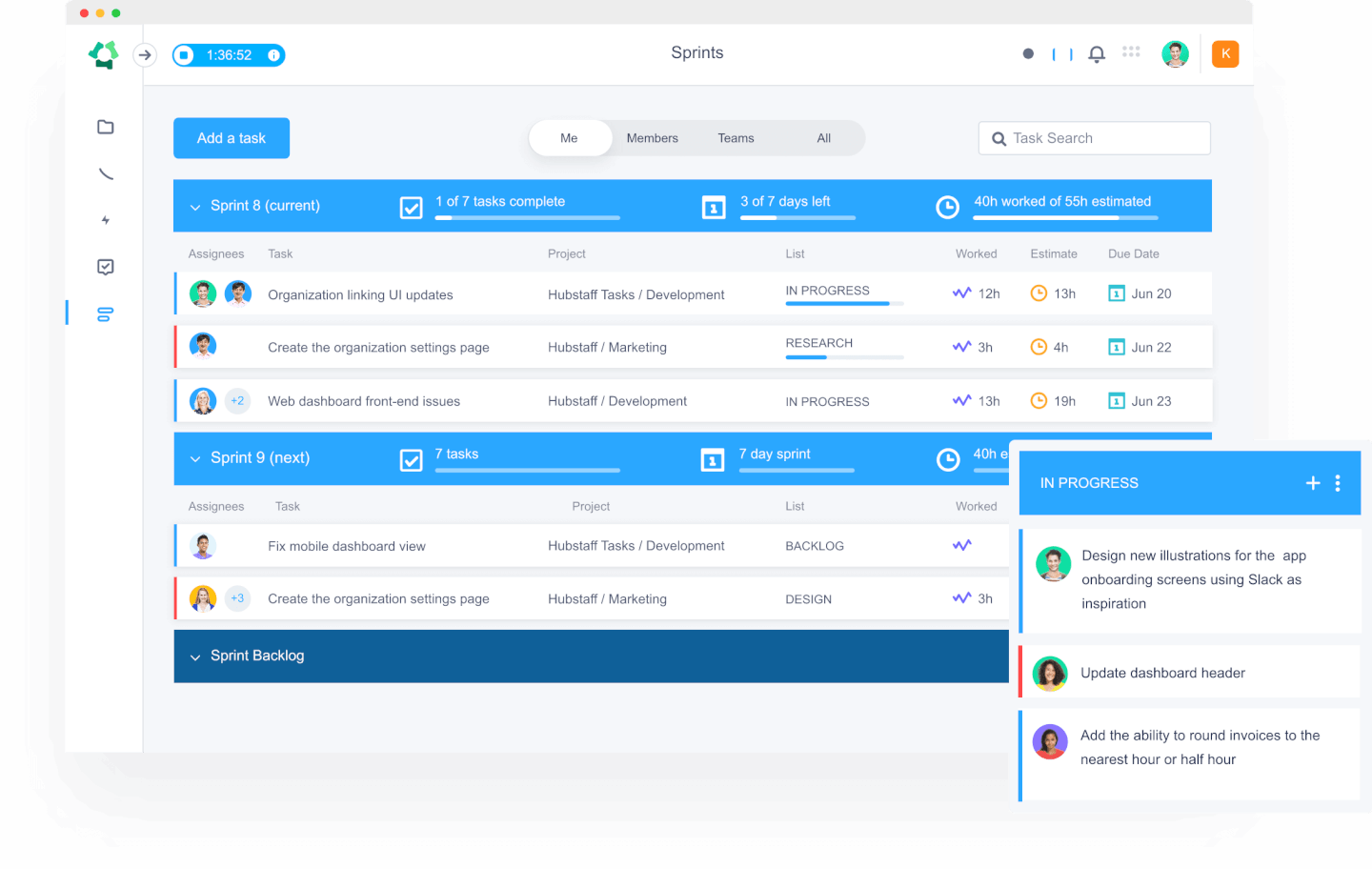 Hubstaff screenshot - 25 Best Project Management Tools For Remote Teams In 2024