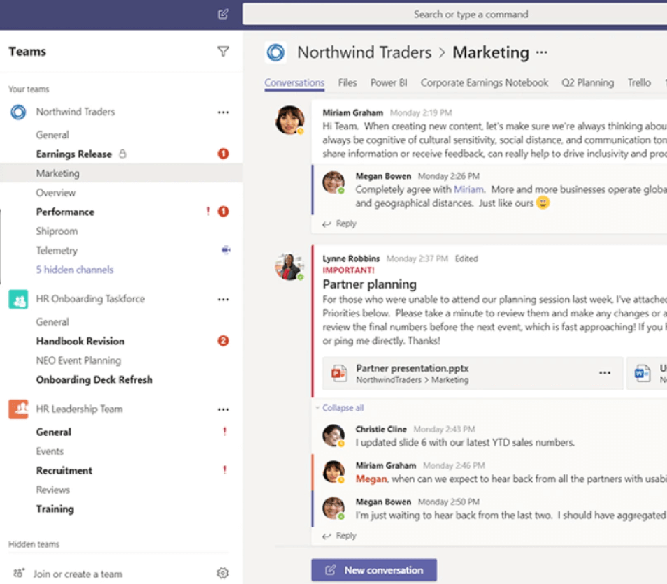 Microsoft Teams screenshot - 10 Best Video Conferencing Software For Remote Teams 2024